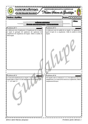 PRÁCTICA CALIFICADA MATE - 3º