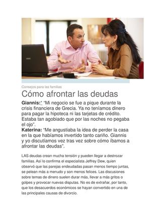 COMO AFRONTAR LAS DEUDAS