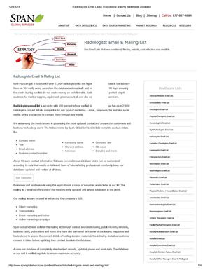 Radiologists Email Lists _ Radiologist Mailing Addresses Database