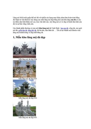 Lăng mộ đá đẹp Ninh Vân Ninh Bình