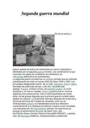 SEGUNDA GUERRA MUNDIAL 