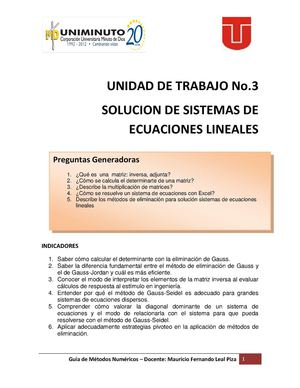 UNIDAD DE TRABAJO No 3