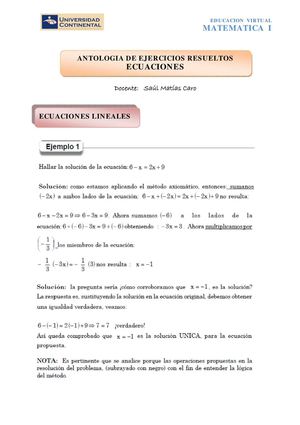 ANTOLOGIA DE EJERCICIOS RESUELTOS - ECUACIONES.pdf