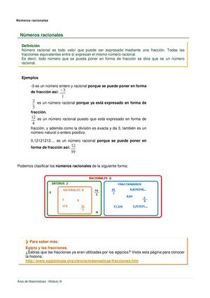 Los Números Racionales