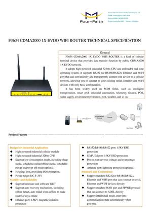 F3634 CDMA2000 1X EVDO WIFI ROUTER 