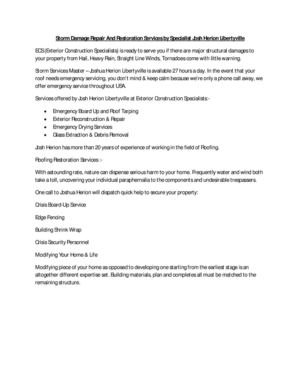 Josh Herion Libertyville provides Storm Damage Repair & Restoration Services in USA