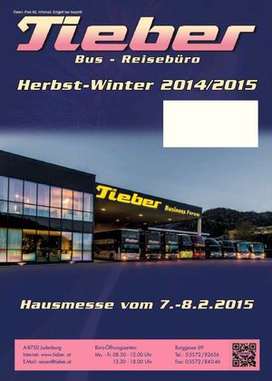 Tieber Reisen - Herbst Winter Katalog 2014/2015