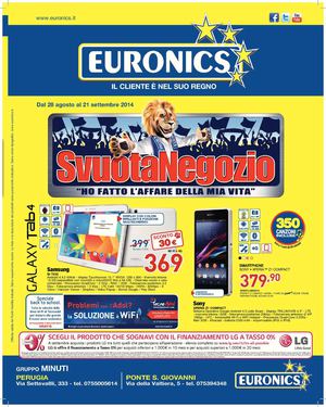 Volantino Euronics Min dal 28 agosto al 21 settembre 2014