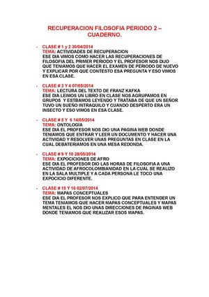 RECUPERACION FILOSOFIA PERIODO 2 - CUADERNO.