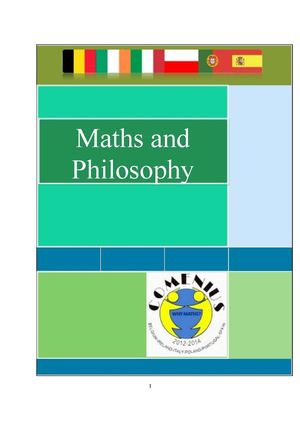 Why Maths? - Maths and Philosophy