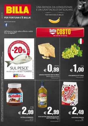 Volantino Billa 28agosto-9settembre 