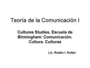 Teoría de la Comunicación 