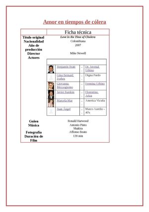 amor en tiempos de colera