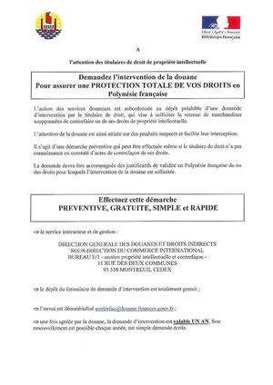 Douanes - Note d'information Déclaration Préalable d'Intervention-1