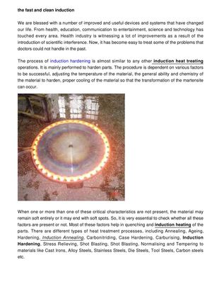 The fast and clean induction heating process