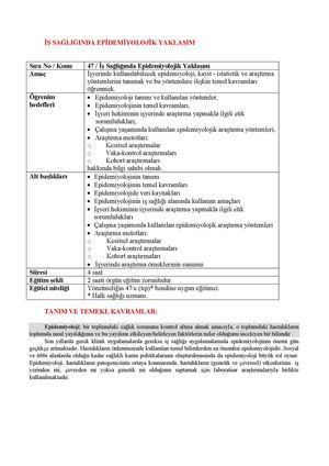 31496788-DR-İş-Sağlığına-Epidemiyolojik-Yaklaşım