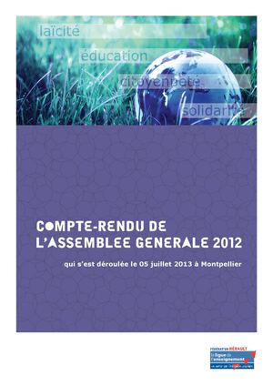 Rapport d'activités 2012