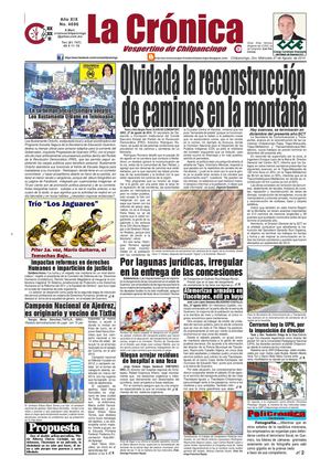 La Cronica Vespertino de Chilpancingo No.- 4696