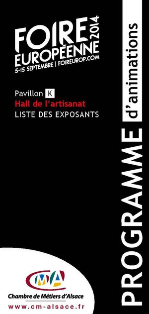 Catalogue exposants - Foire européenne