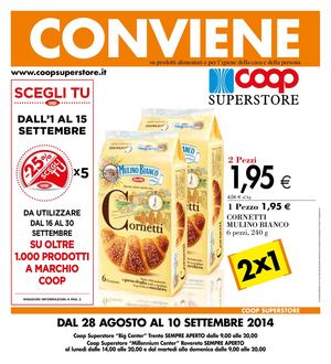 Volantino Coop Iper Trentino 28agosto-10settembre