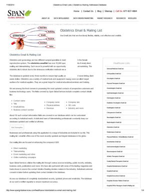 Obstetrics Email Lists _ Obstetrics Mailing Addresses Database