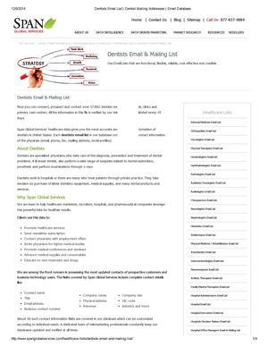 Dentists Email List _ Dentist Mailing Addresses _ Email Database