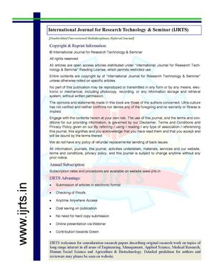 IJRTS Volume 04 Issue 01 2014