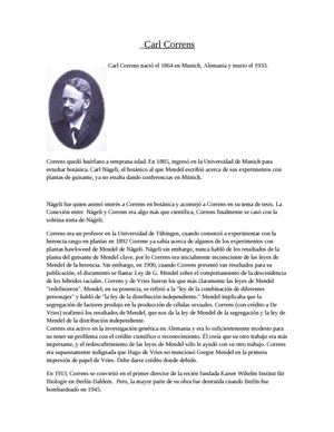 Entrada 3: Biografía Correns y Vrie