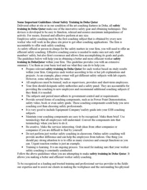 Safety training in Qatar