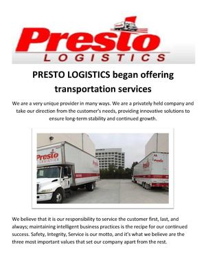 Presto Logistics