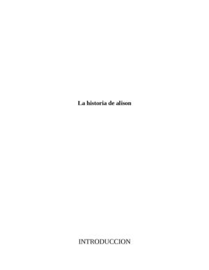 asignatura español : la historia de alison 