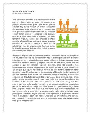 Adopción Homosexual 