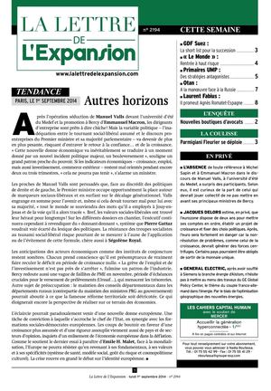 La Lettre de l'Expansion N°2194