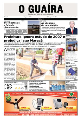 Jornla O Guaíra de 30 de agosto de 2014
