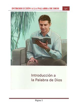INTRODUCCIÓN A LA PALABRA DE DIOS