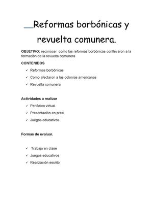 reformas borbonicas