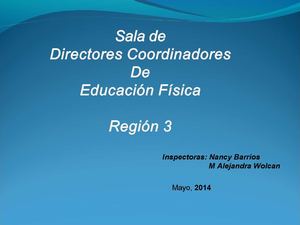 1 era Sala para Directores Coordinadores de Ed. Física