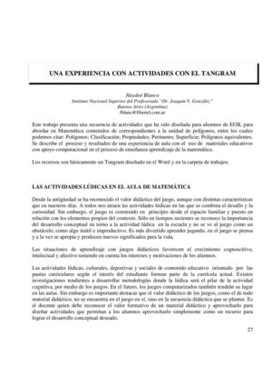 Secuencia didáctica Tangram con Word