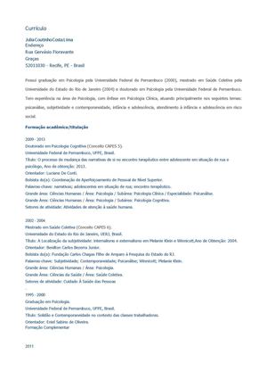 Curriculo Julia Coutinho
