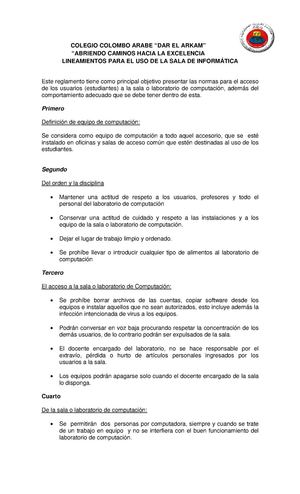 Reglamento y contrato