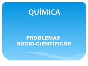 Problemas Socio-científicos Química
