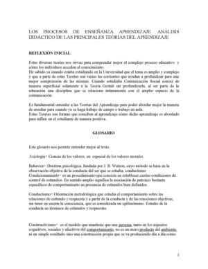 teorias de aprendizaje