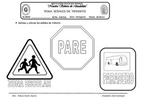 TEMA: SEÑALES DE TRÁNSITO
