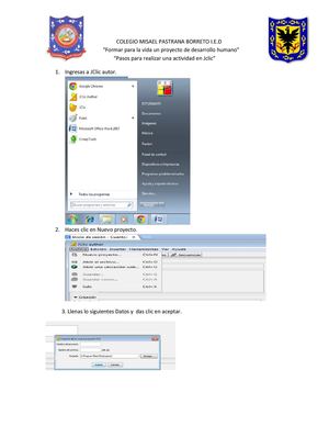 Pasos Para realizar un crucigrama en JClic 