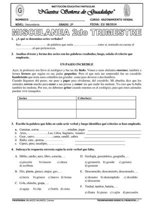 MISCELANEA 4TO BIMESTRE 2do