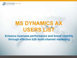 Verified List of MS Dynamics AX Users Across the Globe