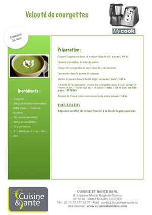 VELOUTE DE COURGETTES