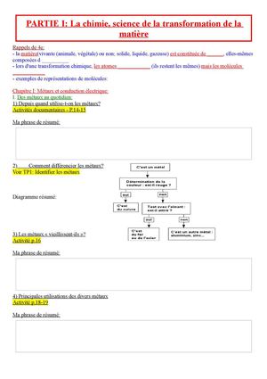 3e - Chapitre 1 - Les Metaux