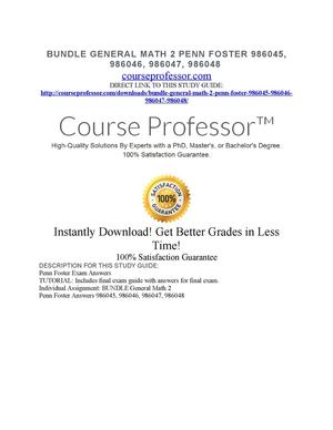 Calaméo - General Math 2 Penn Foster 986045, 986046, 986047, 986048