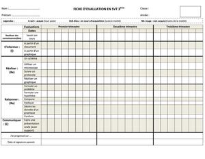 grille compétence 3ème
